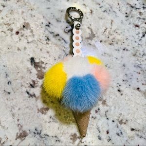 Ice Cream Faux Fur Leather Charm